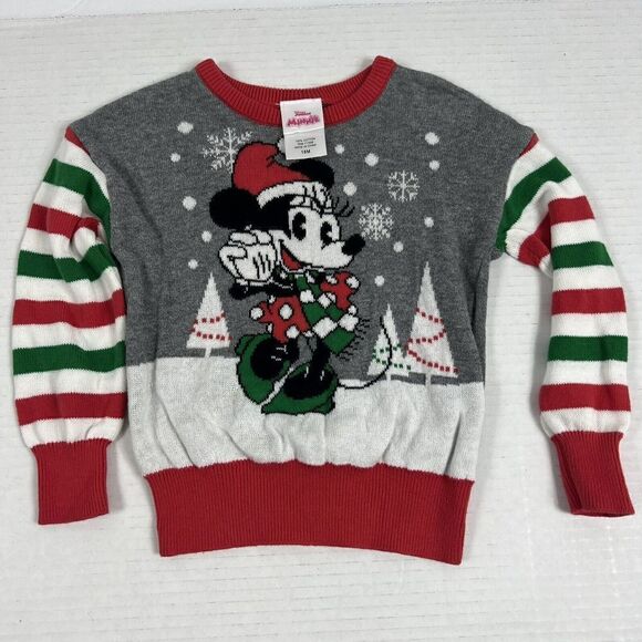 Disney Minnie Mouse Christmas Sweater Size 18 Months Disney Holiday Sweater - Picture 1 of 7